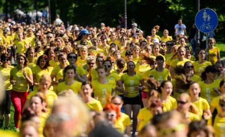 V Tivoliju na dm teku 8.000 tekačic obarvanih v rumeno
