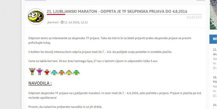 Prijavite se na LM v TF skupinski prijavi – do 4.8.