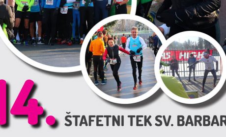 14. Tradicionalni štafetni tek Sv. Barbare bo v nedeljo 9. decembra