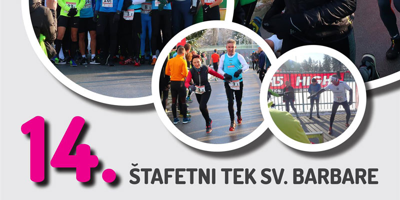 14. Tradicionalni štafetni tek Sv. Barbare bo v nedeljo 9. decembra